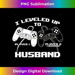i leveled up to husband gaming baby gender announcement - contemporary png sublimation design - elevate your style with intricate details