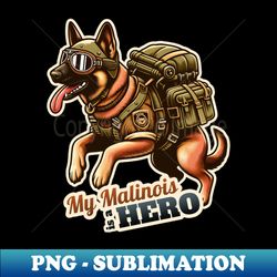 Belgian Malinois Soldier - Instant Png Sublimation Download