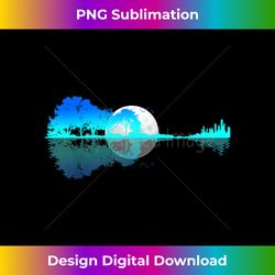 Guitar Lake Shadow Love Guitar Music For Musician, Men, Band - Eco-Friendly Sublimation PNG Download - Striking & Memorable Impressions