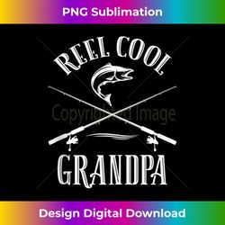 Mens Funny Grandparent Men Gift for Him Reel Cool Grandpa Tank Top - Vibrant Sublimation Digital Download - Enhance Your Art with a Dash of Spice