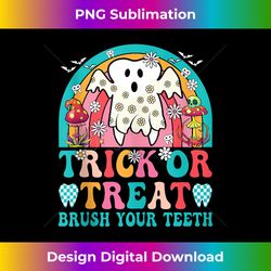 trick or treat brush your teeth boo ghost halloween dentist tank top - minimalist sublimation digital file - reimagine your sublimation pieces
