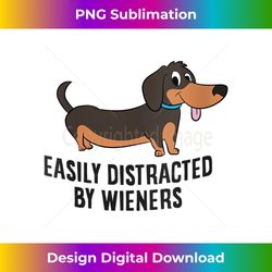 Womens Funny Dachshund Easily Distracted By Wiener Dogs V-Neck 1 - Bespoke Sublimation Digital File - Tailor-Made for Sublimation Craftsmanship
