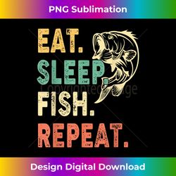 Eat Sleep Fish Repeat Retro Fishing Fisherman Gifts - Classic Sublimation PNG File - Crafted for Sublimation Excellence