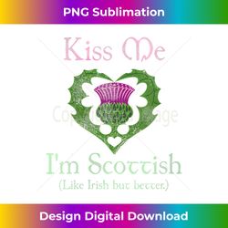 Womens St. Patrick's Day Funny Scottish Kiss Me I'm Scottish V-Neck 1 - Timeless PNG Sublimation Download - Reimagine Your Sublimation Pieces