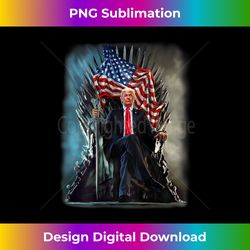 President Donald Trump Sitting on United States Throne 1 - Sleek Sublimation PNG Download - Pioneer New Aesthetic Frontiers
