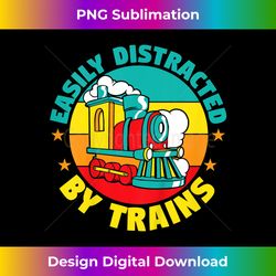 Kids Train Lover Boys Easily Distracted By Trains - Sublimation-Optimized PNG File - Customize with Flair