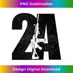2A 2nd Amendment AR15 Patriotic Gun Support Tank Top - Contemporary PNG Sublimation Design - Striking & Memorable Impressions