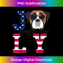 4th of July - American Flag Boxer Dog - Innovative PNG Sublimation Design - Spark Your Artistic Genius