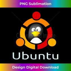 Ubuntu Linux Os T- funny Tux Penguin Tee- - Minimalist Sublimation Digital File - Chic, Bold, and Uncompromising
