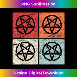 Retro Distressed Occult Pentagrams T- - Bespoke Sublimation Digital File - Crafted for Sublimation Excellence
