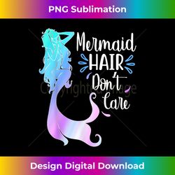 Mermaid Hair Don't Care Watercolor Mermaid Lovers Swim Hair - Classic Sublimation PNG File - Lively and Captivating Visuals