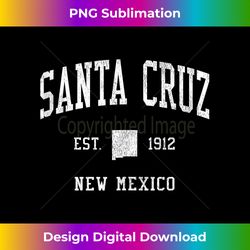 Santa Cruz NM Vintage Athletic Sports JS01 Tank Top - Bohemian Sublimation Digital Download - Lively and Captivating Visuals