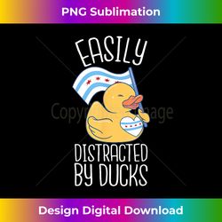 Chicago Flag Duck Illinois Bird Funny Kids Women Yellow Chi - Sleek Sublimation PNG Download - Chic, Bold, and Uncompromising