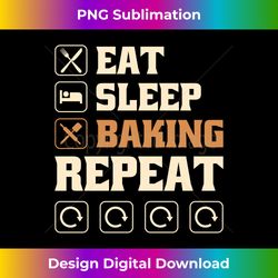 Eat Sleep Baking Repeat Christmas Festive Holiday Baking Long Sleeve - Vibrant Sublimation Digital Download - Immerse in Creativity with Every Design