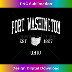 Port Washington OH Vintage Athletic Sports JS01 Tank Top - Eco-Friendly Sublimation PNG Download - Challenge Creative Boundaries