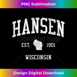 Hansen WI Vintage Athletic Sports JS01 Tank Top - Futuristic PNG Sublimation File - Lively and Captivating Visuals