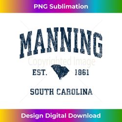 Manning South Carolina SC Vintage Athletic Navy Sports Desig - Futuristic PNG Sublimation File - Chic, Bold, and Uncompromising