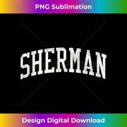 Sherman TX Vintage Athletic Sports JS02 Tank Top - Deluxe PNG Sublimation Download - Immerse in Creativity with Every Design