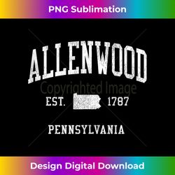 Allenwood PA Vintage Athletic Sports JS01 Tank Top - Bohemian Sublimation Digital Download - Tailor-Made for Sublimation Craftsmanship