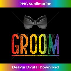 Bachelor Party Rainbow Gay Pride Groom Bow Tie - Urban Sublimation PNG Design - Chic, Bold, and Uncompromising
