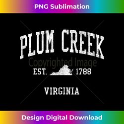 Plum Creek VA Vintage Athletic Sports JS01 Tank Top - Sophisticated PNG Sublimation File - Animate Your Creative Concepts
