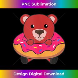 sweet bear funny animals in donut sweet pastry with bears tank top - minimalist sublimation digital file - pioneer new aesthetic frontiers