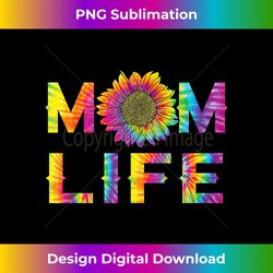 MOM LIFE Sunflower Tie Dye Hippie Mommy Mothers Day - Sleek Sublimation PNG Download - Elevate Your Style with Intricate Details