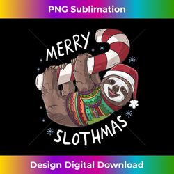 Sloth Merry Slothmas Christmas Stocking Stuffer Gift - Artisanal Sublimation PNG File - Crafted for Sublimation Excellence