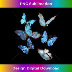 Blue Morpho Butterfly Swarm Lepidoptera Entomology - Minimalist Sublimation Digital File - Customize with Flair