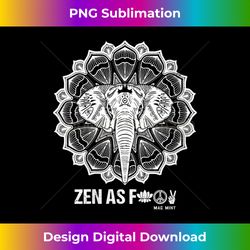 Womens Elephant Zen As F Symbols - Zen AF Yoga, Meditation V-Neck - Deluxe PNG Sublimation Download - Craft with Boldness and Assurance