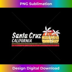Palm Trees and Vintgae Sunset Santa Cruz California Tank T - Chic Sublimation Digital Download - Crafted for Sublimation Excellence