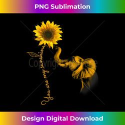 Womens You Are My Sunshine Sunflower Elephant Hippie Friend Gift V-Neck - Timeless PNG Sublimation Download - Challenge Creative Boundaries