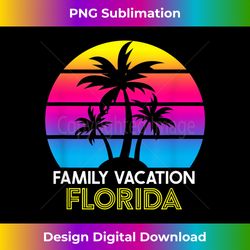 Family Vacation Florida Retro Sunset Palm Trees Beach Trip - Chic Sublimation Digital Download - Channel Your Creative Rebel