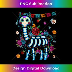 sugar skull mexican llama bone halloween day of dead tank top - sophisticated png sublimation file - elevate your style with intricate details