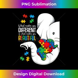 Different Elephant Mom Autism Child Awareness Peace Kids - Sleek Sublimation PNG Download - Crafted for Sublimation Excellence