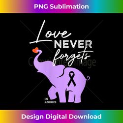 Womens End Alzheimers Love Never Forgets Alzheimers Awareness V-Neck - Classic Sublimation PNG File - Customize with Flair
