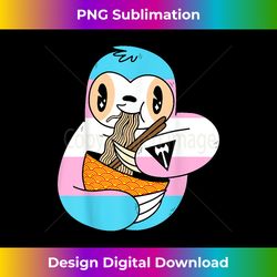 Sloth Eating Ramen LGBT-Q Transgender Pride Trans Flag Ally - Urban Sublimation PNG Design - Access the Spectrum of Sublimation Artistry