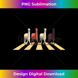 Funny lama crossing Abbey street Road Llama Alpaca - Urban Sublimation PNG Design - Immerse in Creativity with Every Design