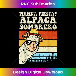 wanna fiesta alpaca sombrero pun cinco de mayo mexican llama - futuristic png sublimation file - access the spectrum of sublimation artistry