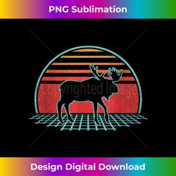 Moose Retro Vintage Elk 80s Style Animal Lover Gift - Sublimation-Optimized PNG File - Animate Your Creative Concepts