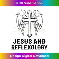 Jesus and Reflexology. Christian Reflexology Beginners Idea Tank - Eco-Friendly Sublimation PNG Download - Spark Your Artistic Genius
