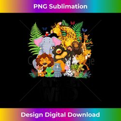 Let's Get Wild Zoo Party Animal Jungle Animlas Safari Tank Top - Futuristic PNG Sublimation File - Customize with Flair