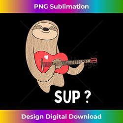 Funny Sloth Playing Guitar - Sleek Sublimation PNG Download - Customize with Flair