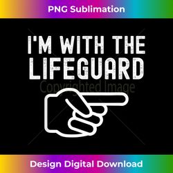 I'm With the Lifeguard Funny Couples Matching Halloween - Urban Sublimation PNG Design - Ideal for Imaginative Endeavors