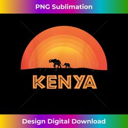 Elephant Baby African Kenya Sunset Wildlife Cute Nature Gift - Futuristic PNG Sublimation File - Enhance Your Art with a Dash of Spice