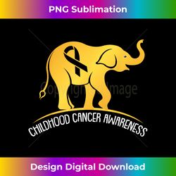 Elephant Childhood Cancer Awareness Ribbon Warrior Survivor - Classic Sublimation PNG File - Striking & Memorable Impressions