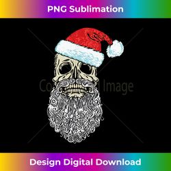 vintage skull & santa hat retro metal christmas graphic - vibrant sublimation digital download - customize with flair