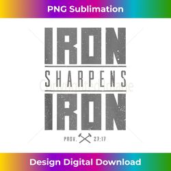 Iron Sharpens Iron Christian Men Bible Scripture Gym Workout Tank T - Sublimation-Optimized PNG File - Animate Your Creative Concepts