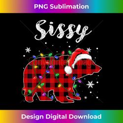 Red Plaid Sissy Bear Buffalo Matching Family Christmas - Luxe Sublimation PNG Download - Striking & Memorable Impressions