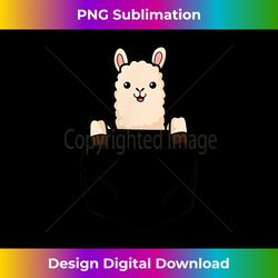 Llama in Pocket - Futuristic PNG Sublimation File - Rapidly Innovate Your Artistic Vision